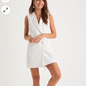NWT Lulus White Blazer Dress Sz Small
